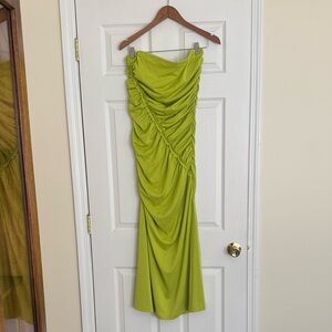 Anthropologie Chartreuse Dress
